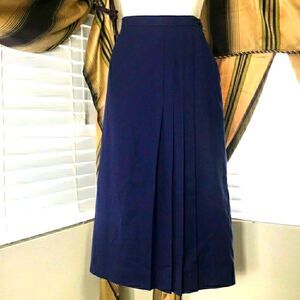 Vintage Retro Miss Pendleton Navy Blue Wool Skirt Size 10